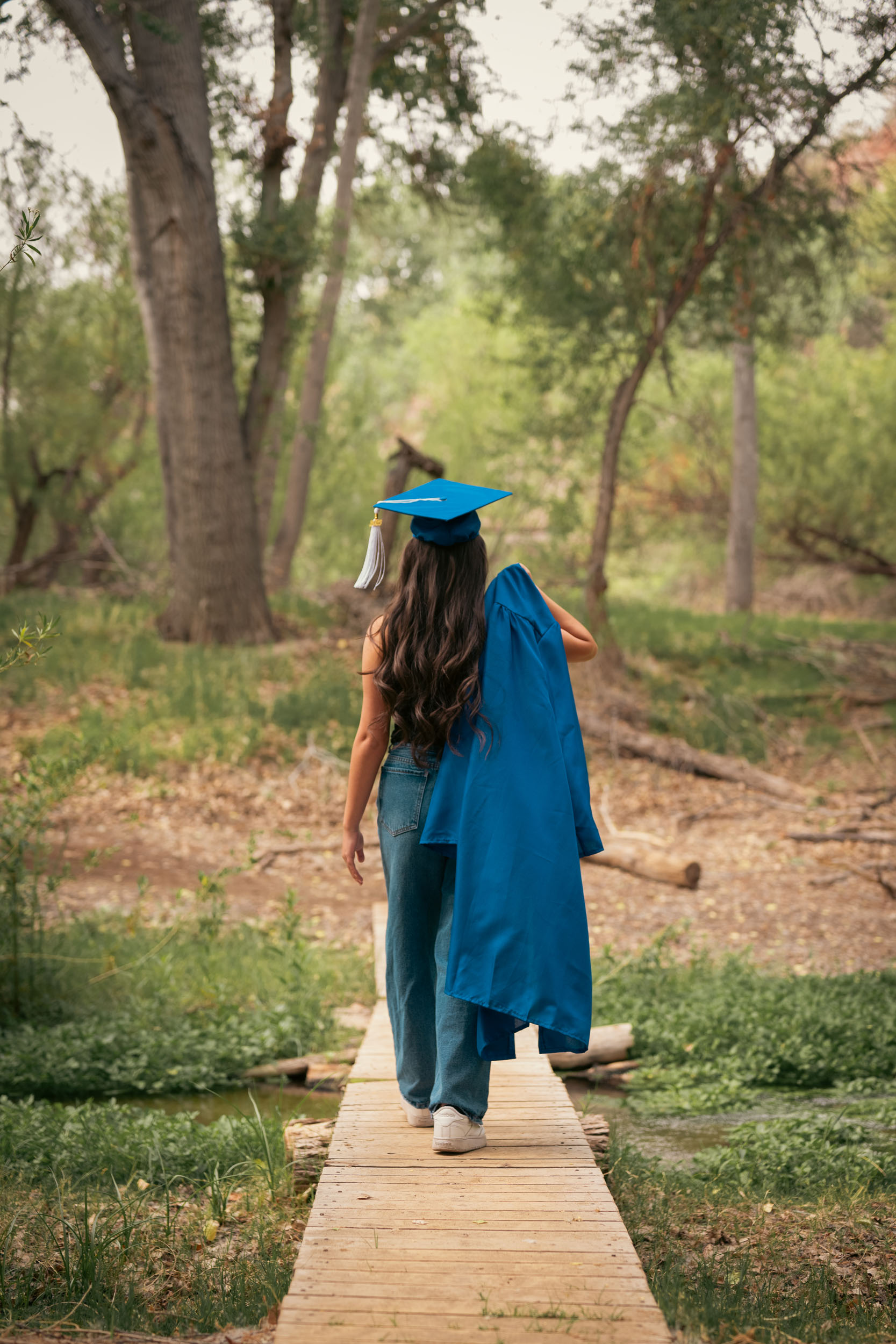 Senior portrait in nature garden at Hassayampa River Preserve in Wickenburg Arizona.