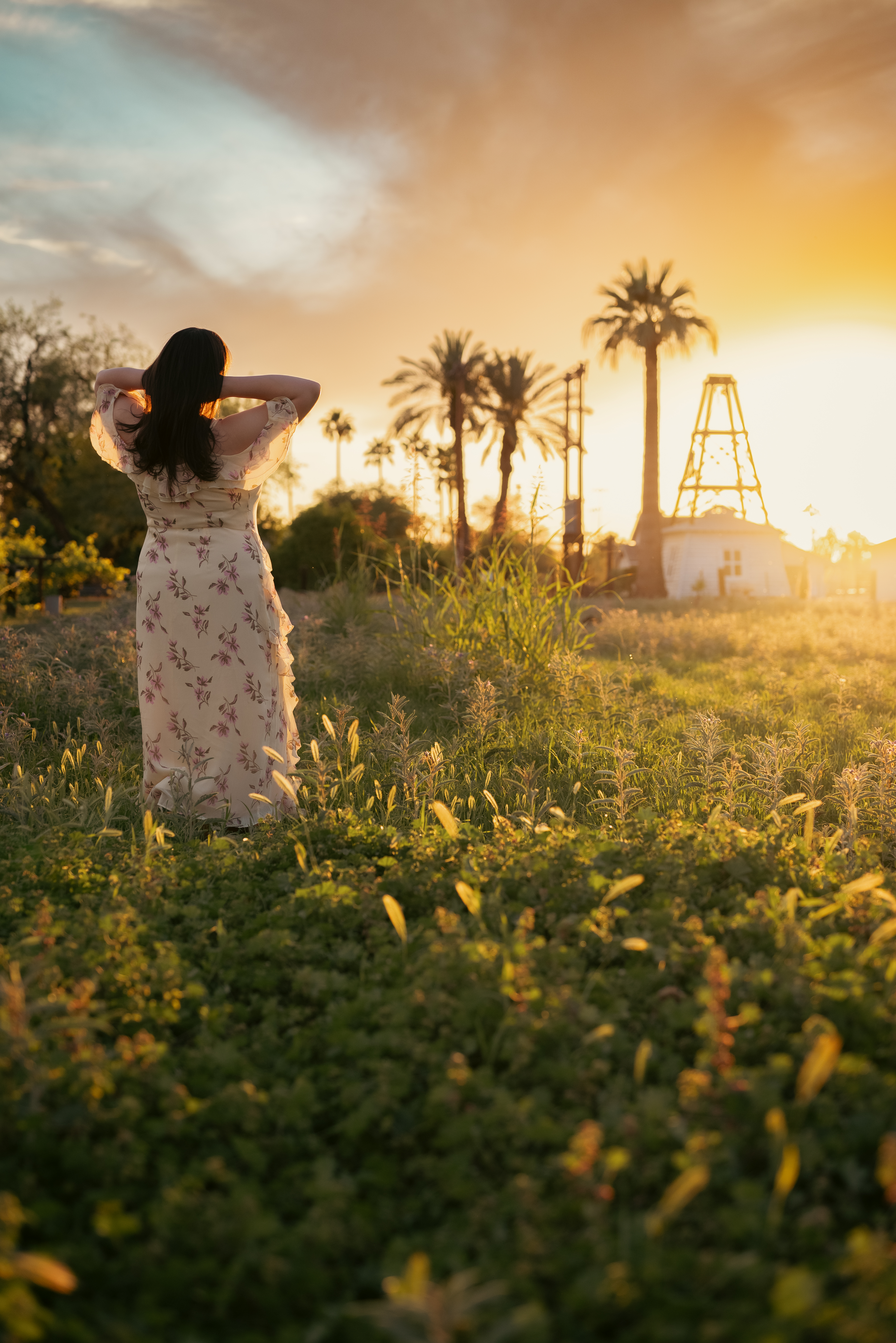 Senior Portrait session at Sahuaro Ranch Arizona.