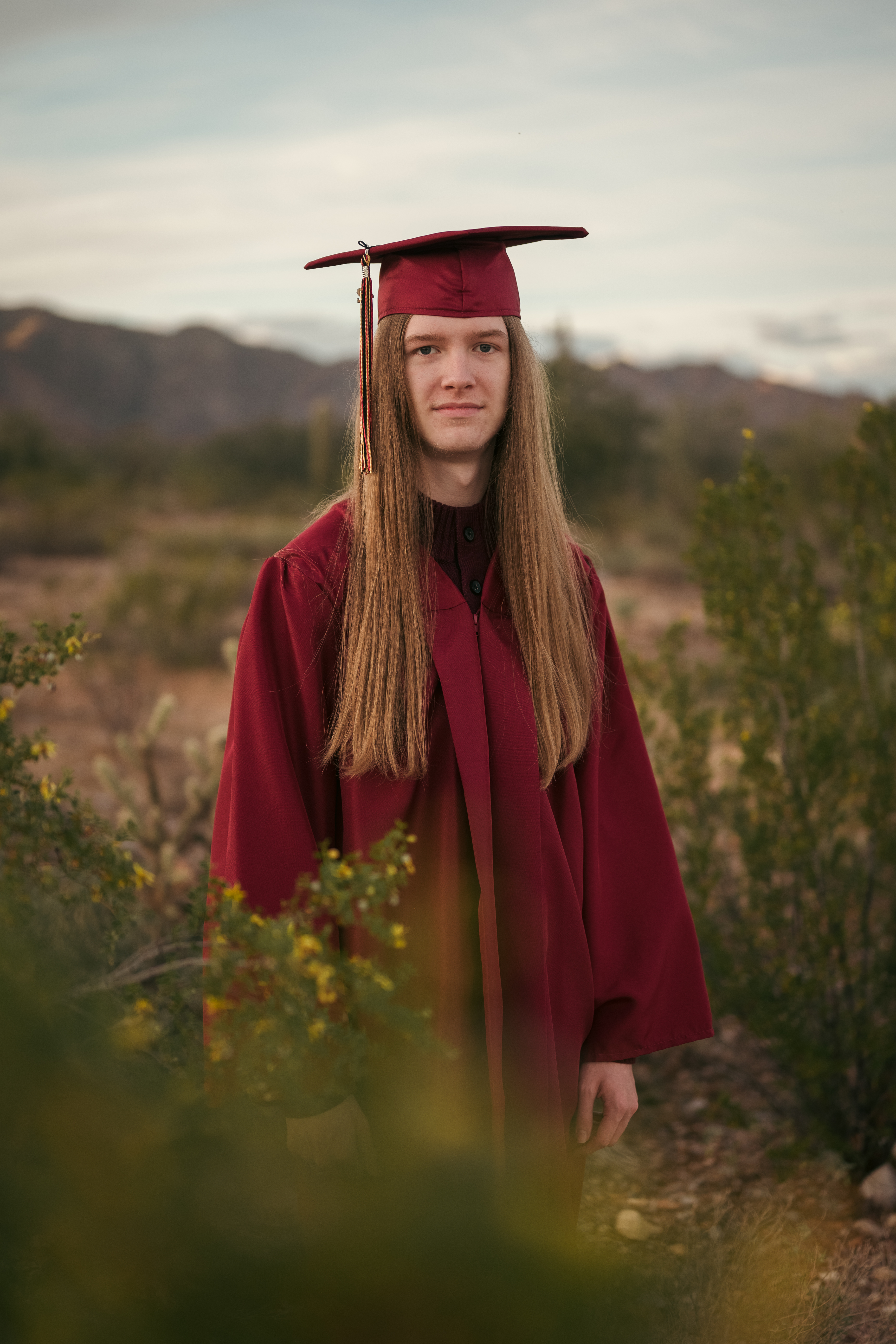 Senior Portrait session at White Tank Mountain Regional Park Arizona.