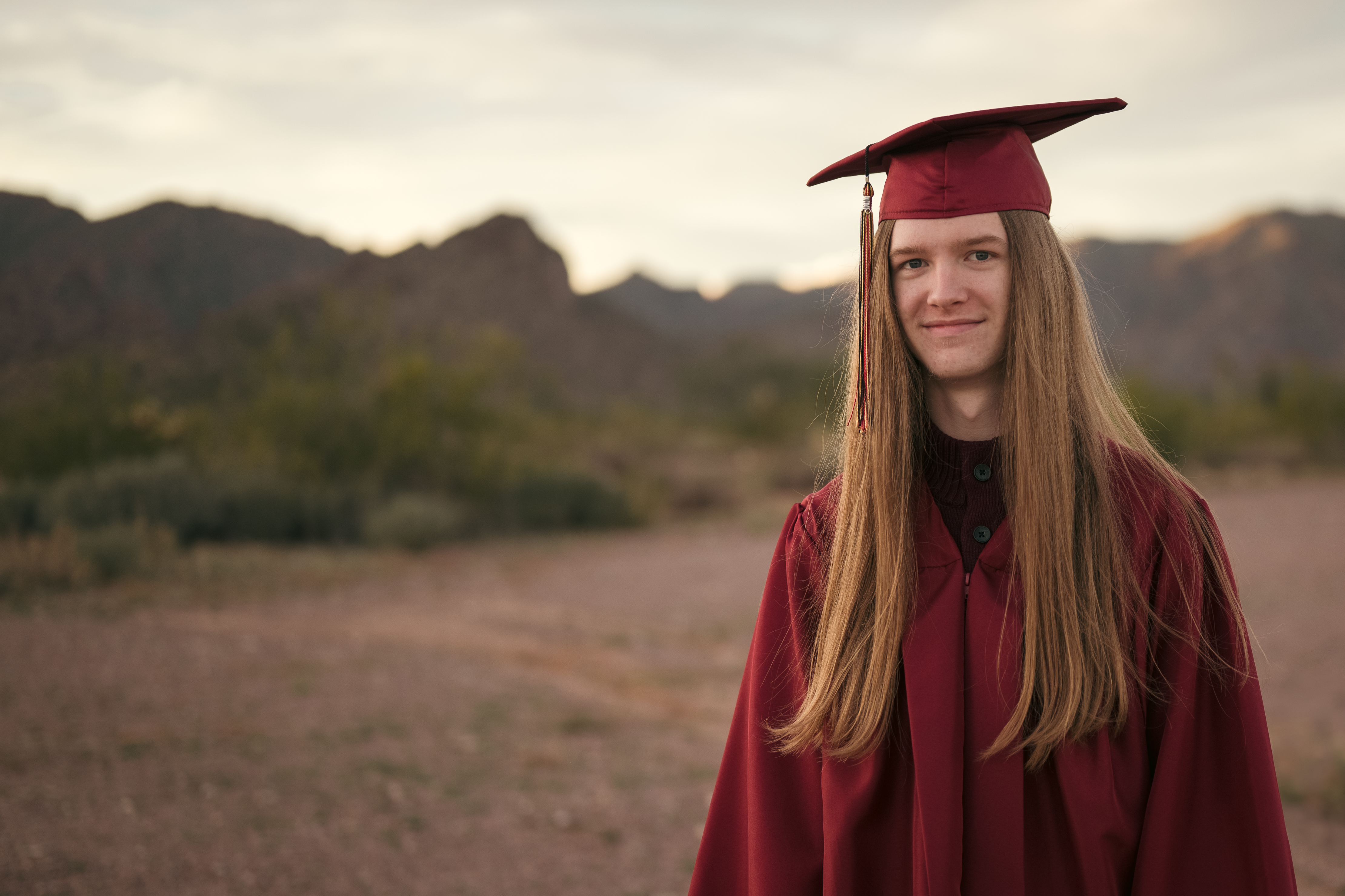 Senior Portrait session at White Tank Mountain Regional Park Arizona.