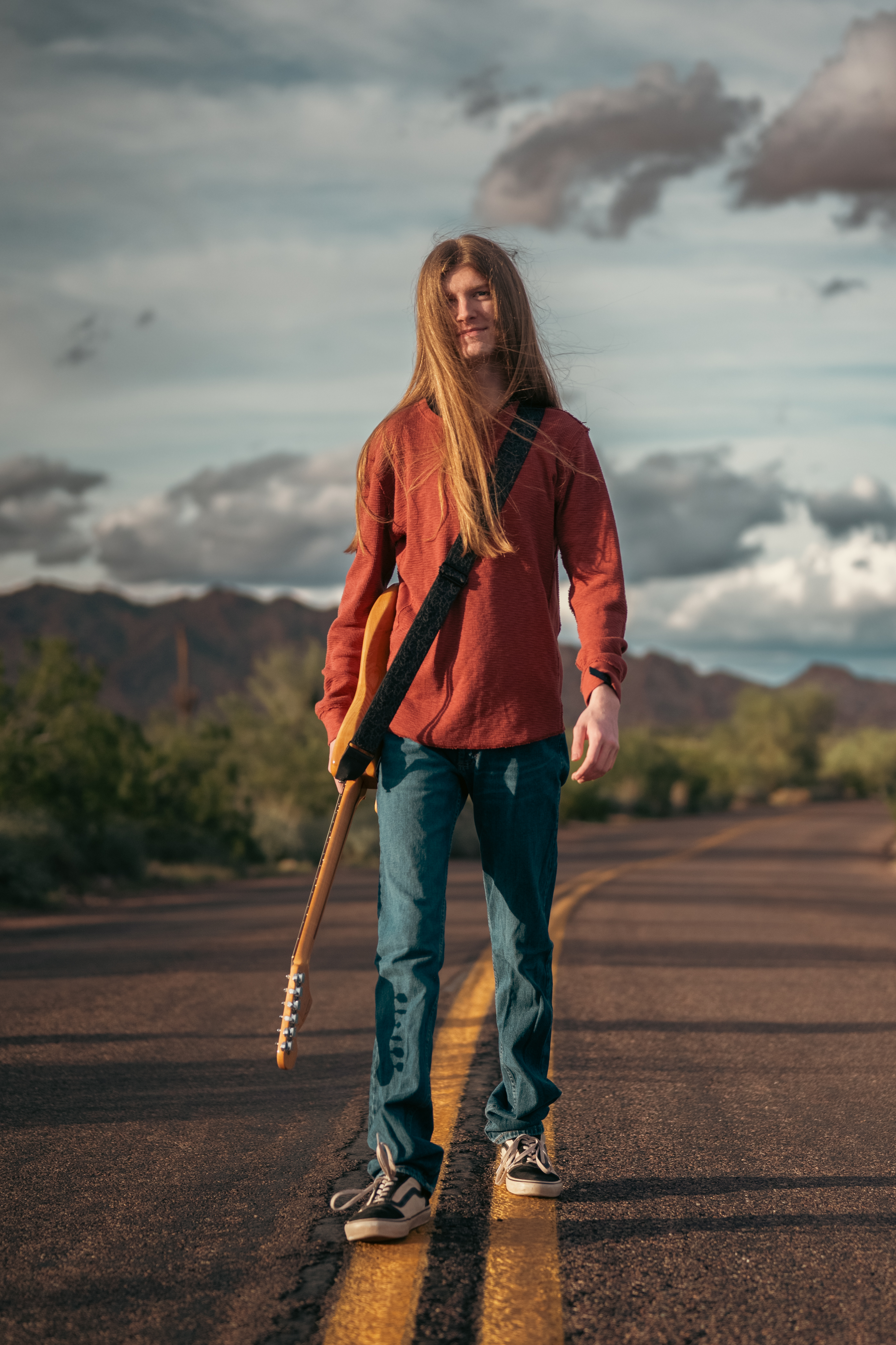 Senior Portrait session at White Tank Mountain Regional Park Arizona.