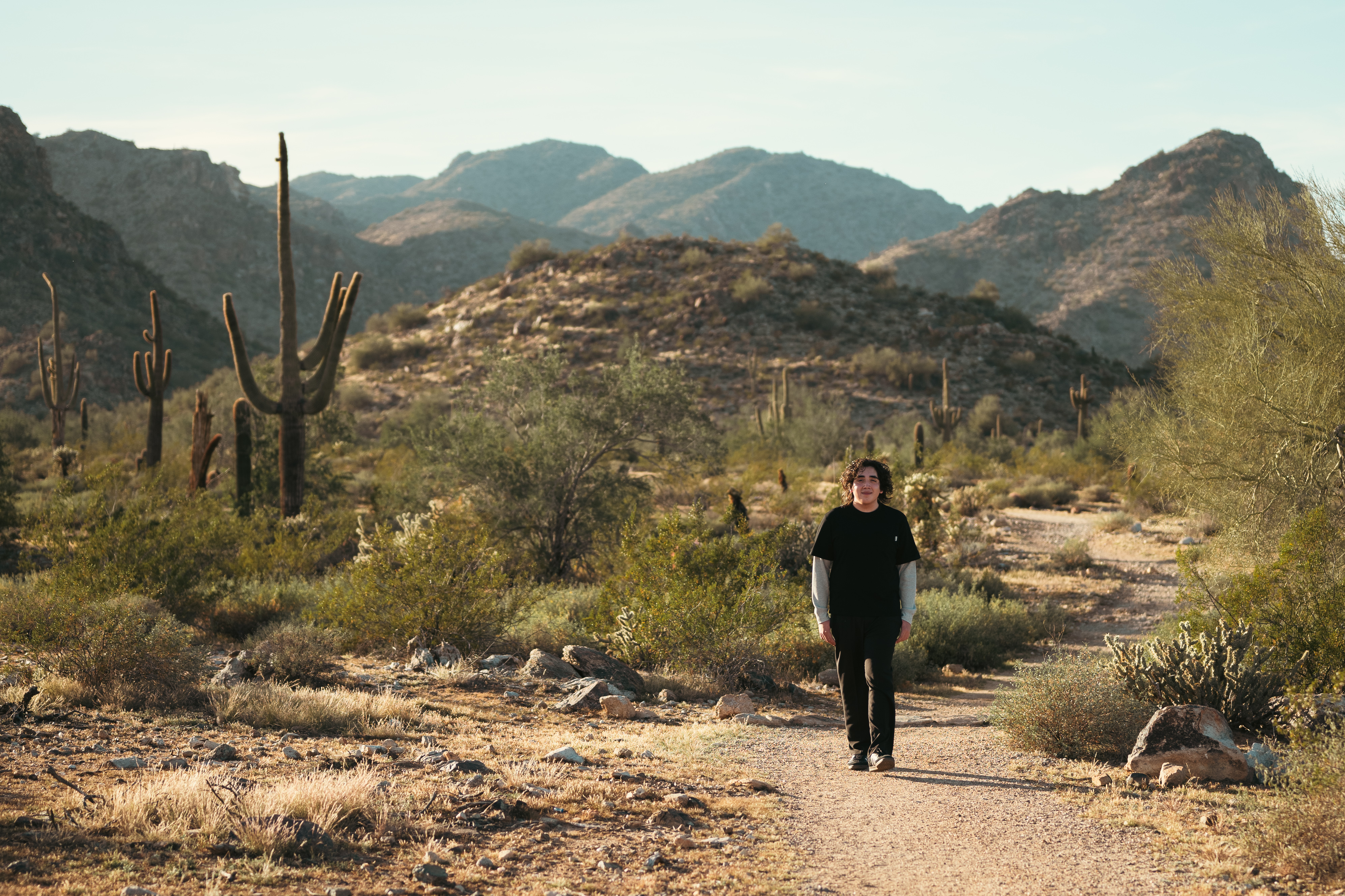 Senior Portrait session at White Tank Mountain Regional Park Arizona.