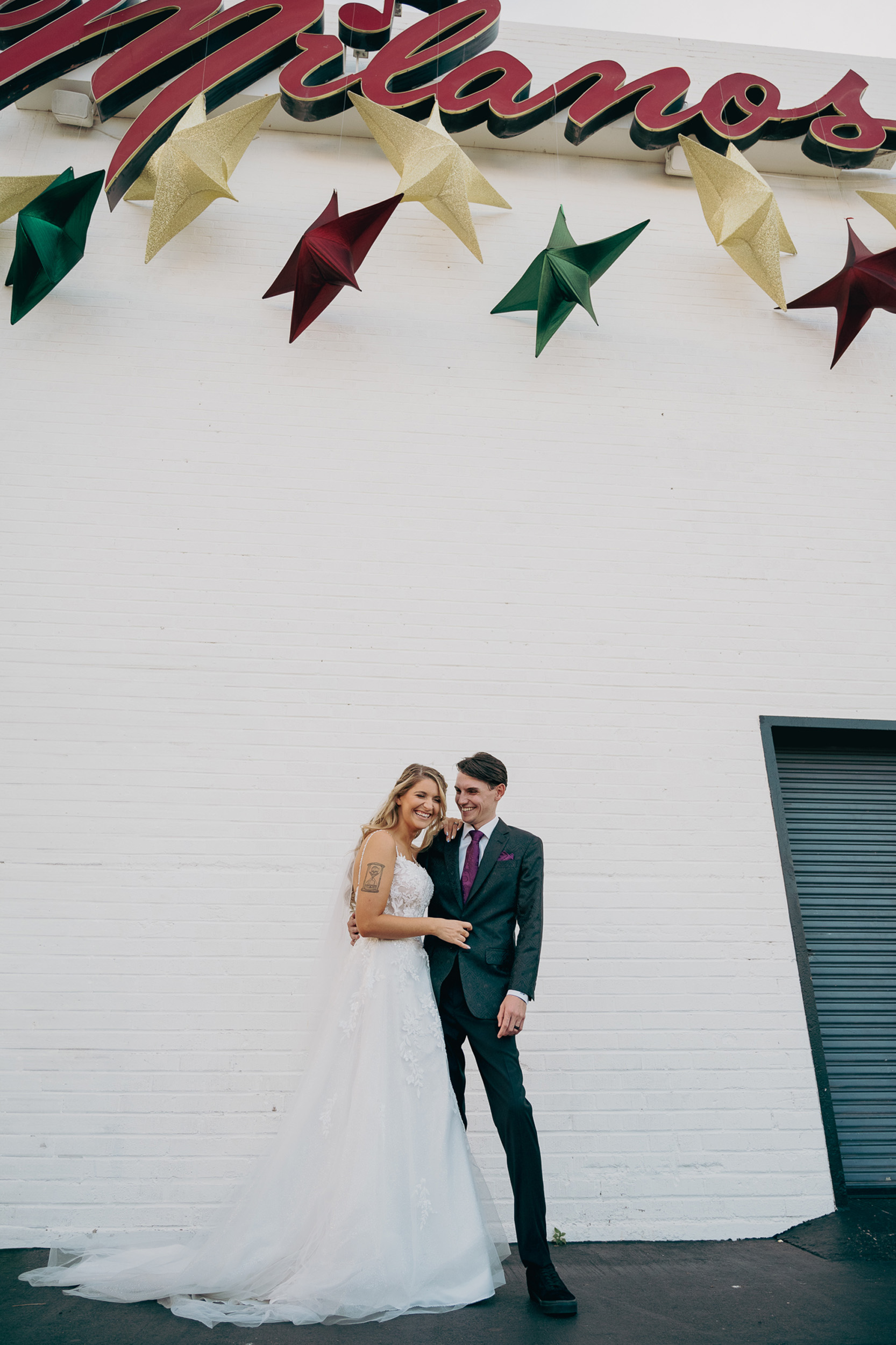 bride and groom portrait at Milano's Mesa Arizona. Tre Bella Wedgewood Weddings.