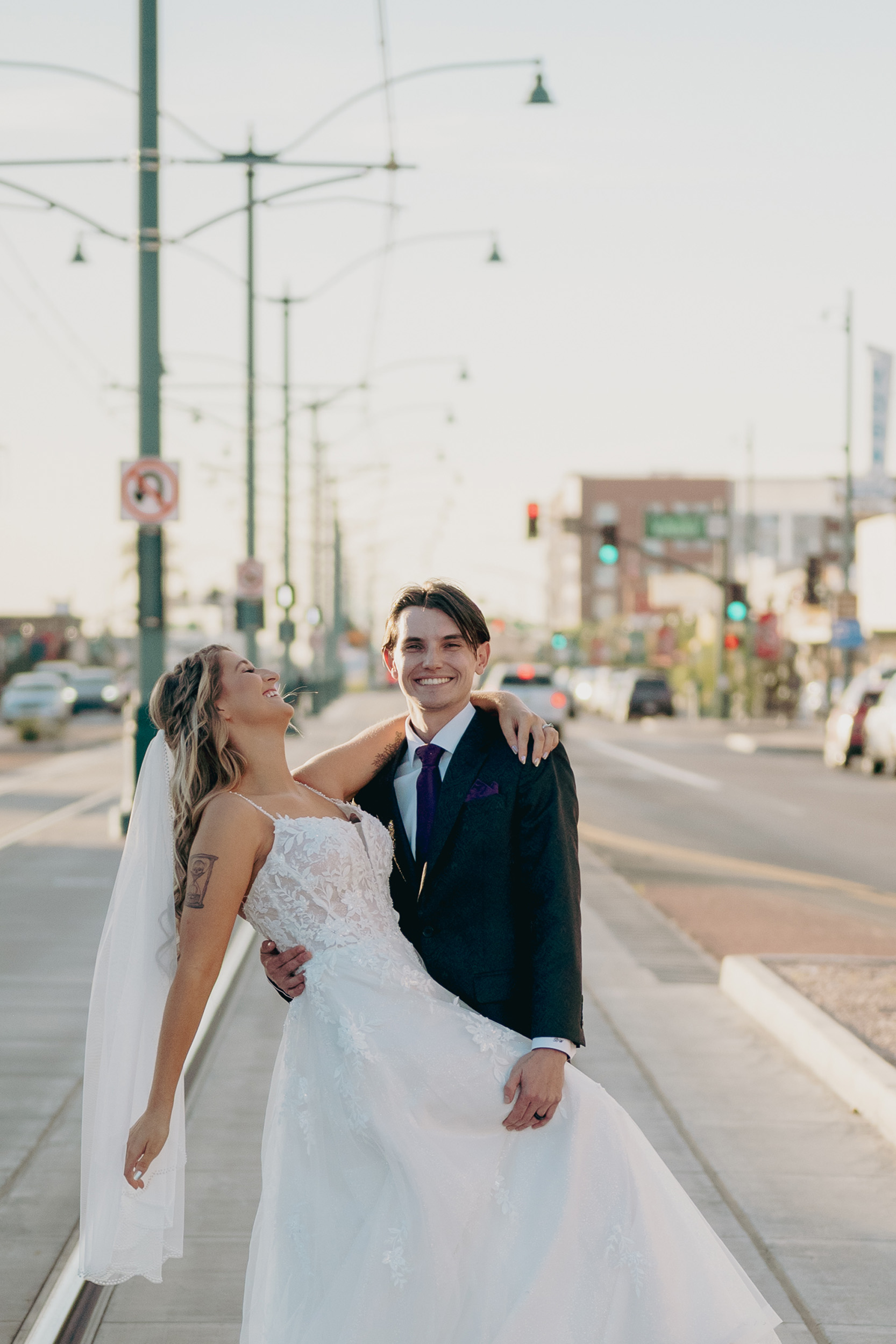 Bride and Groom portrait Mesa, Arizona Main St. Tre Bella by Wedgewood.