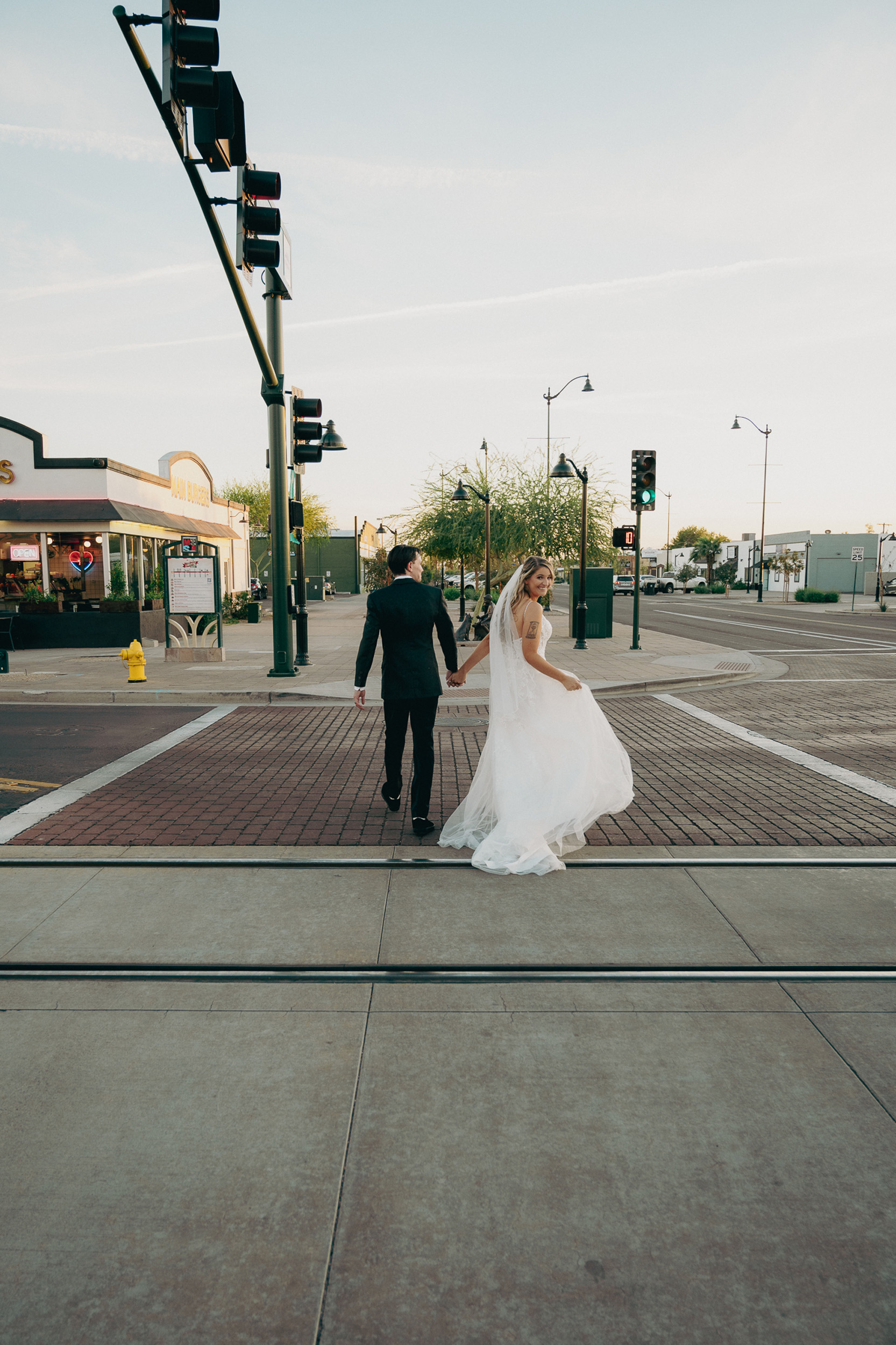 Bride and Groom Mesa, Arizona Main St. Tre Bella.