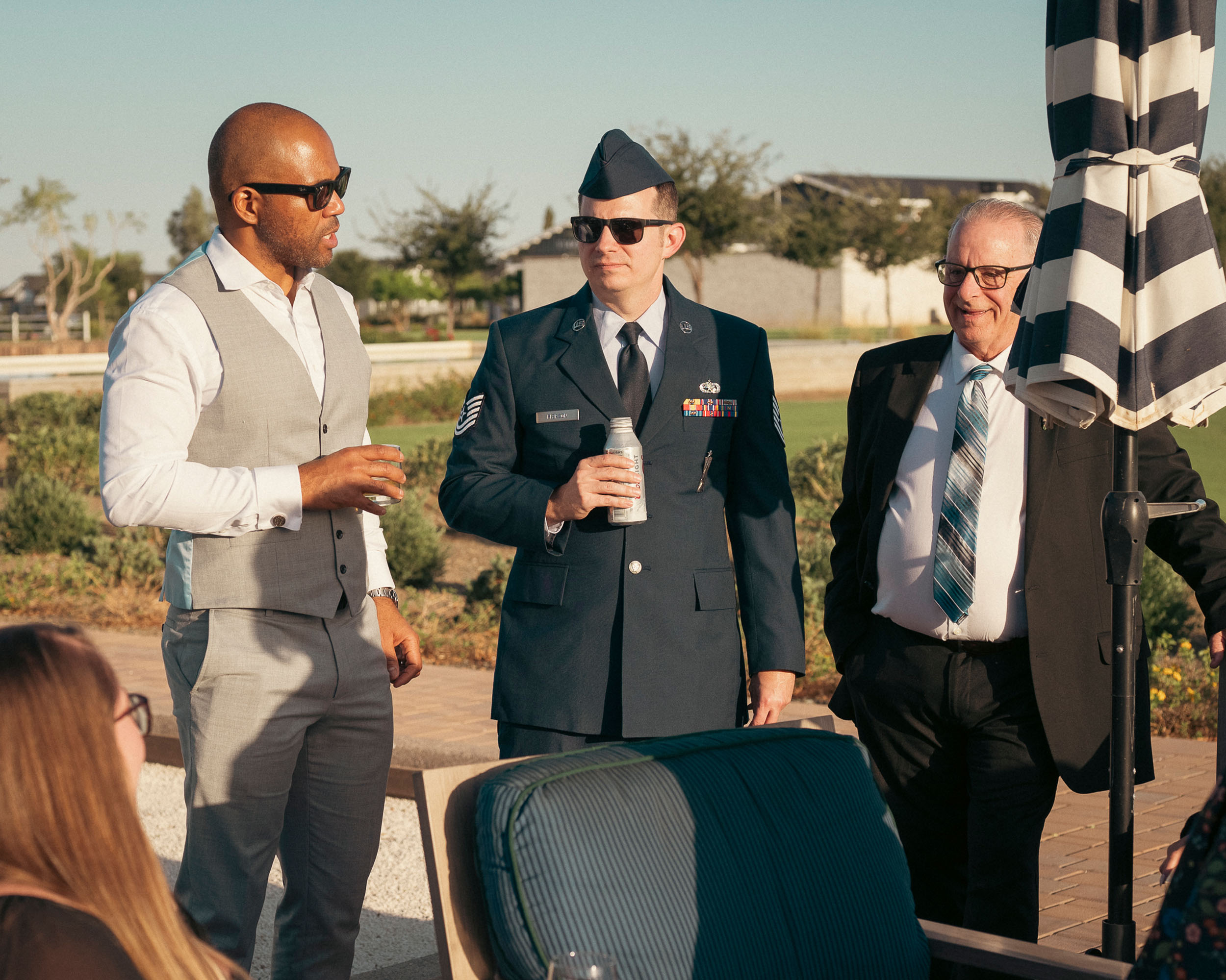 Wedding guests celebrating at Sterling Grove Copper + Rye wedding reception