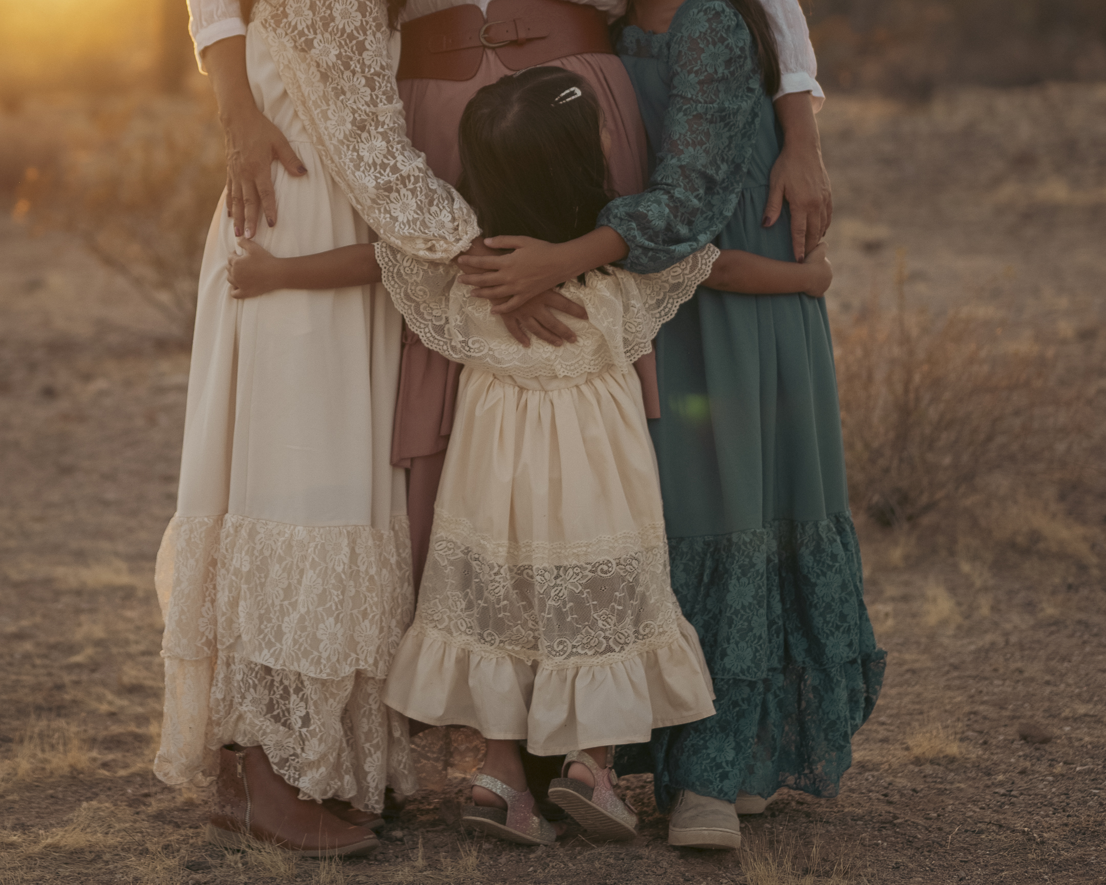 Creative Desert Family Portraits in Wickenburg Arizona.