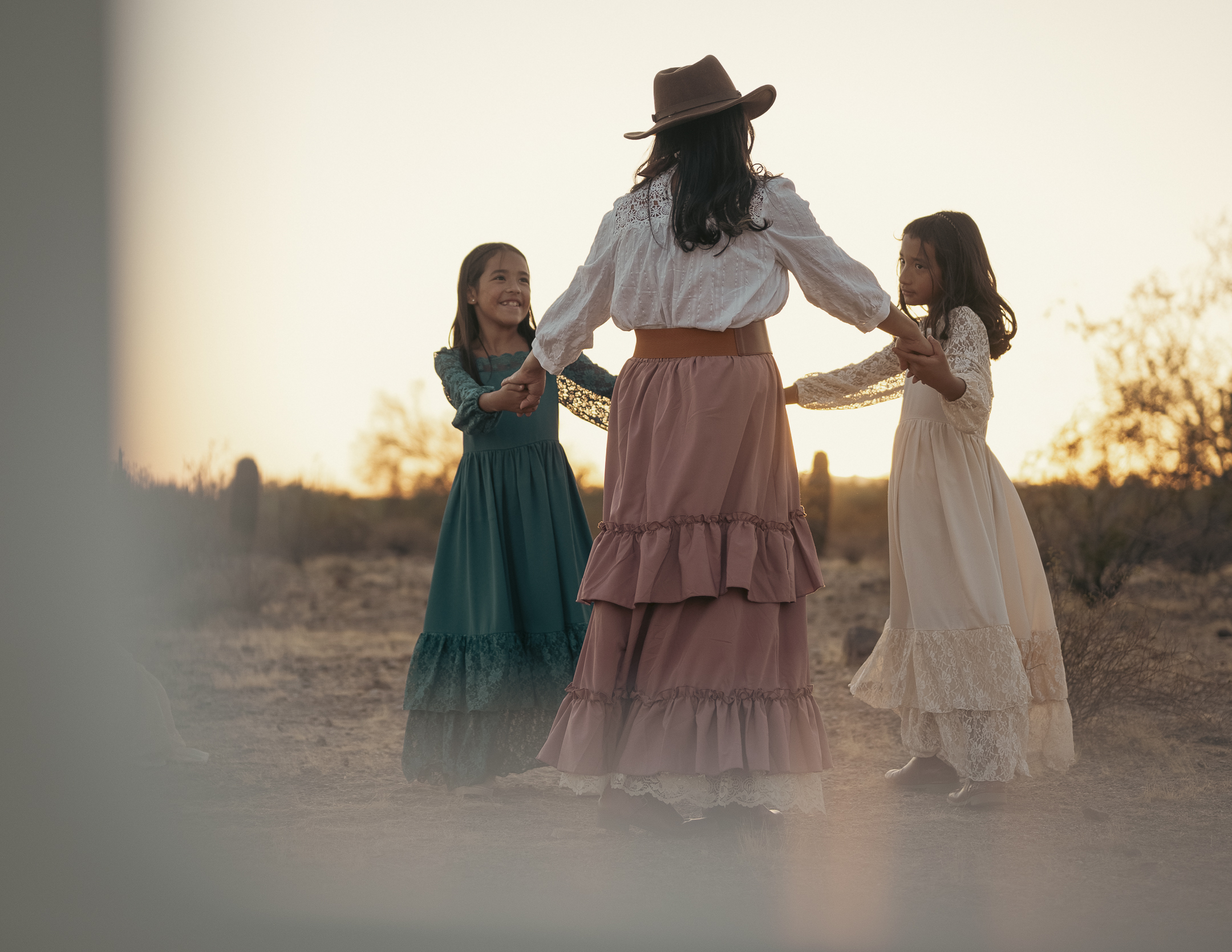 Creative Desert Family Portraits in Wickenburg Arizona.