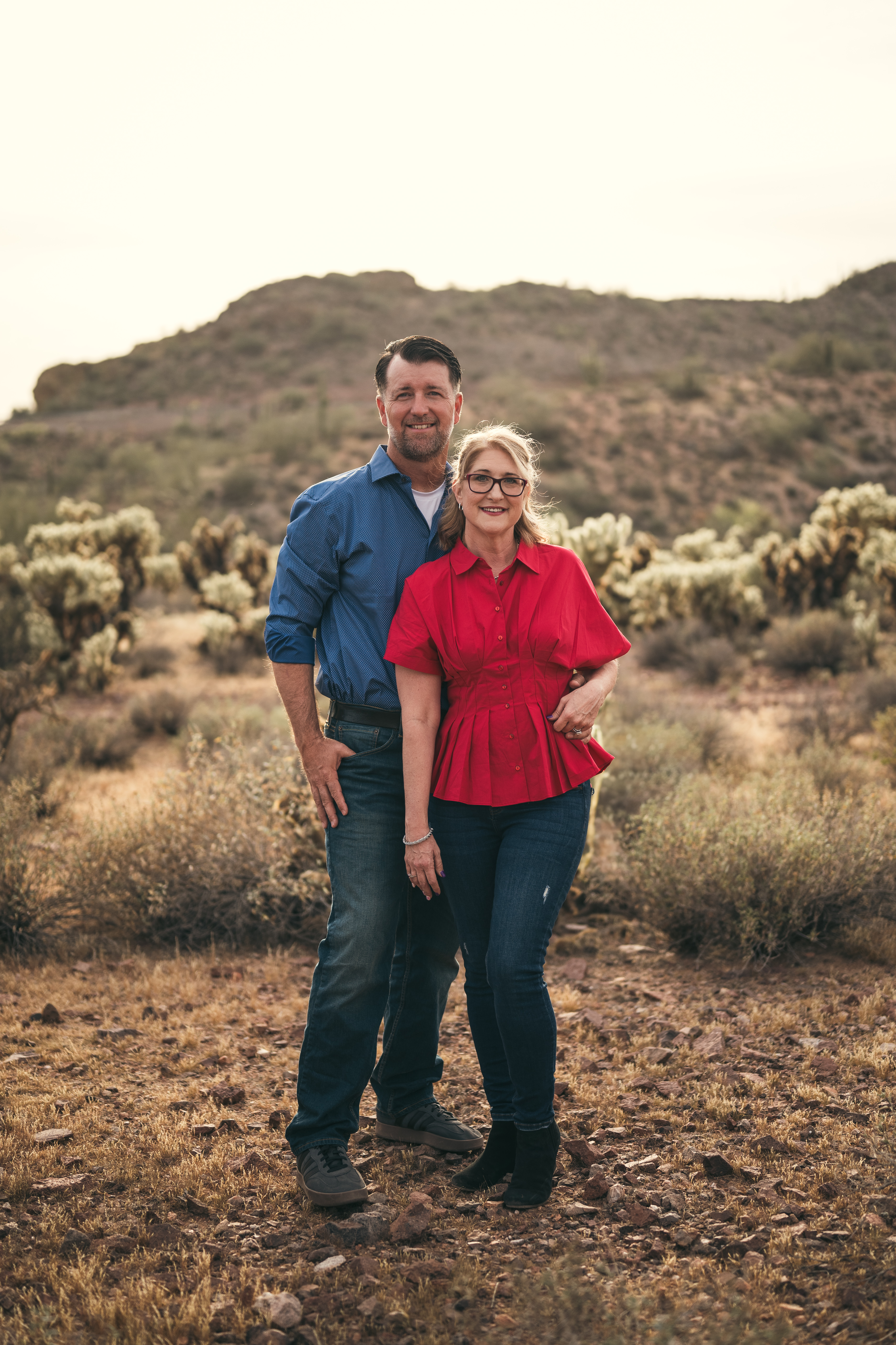 Desert Family Portraits at Vulture Mountain Wickenburg, Arizona.