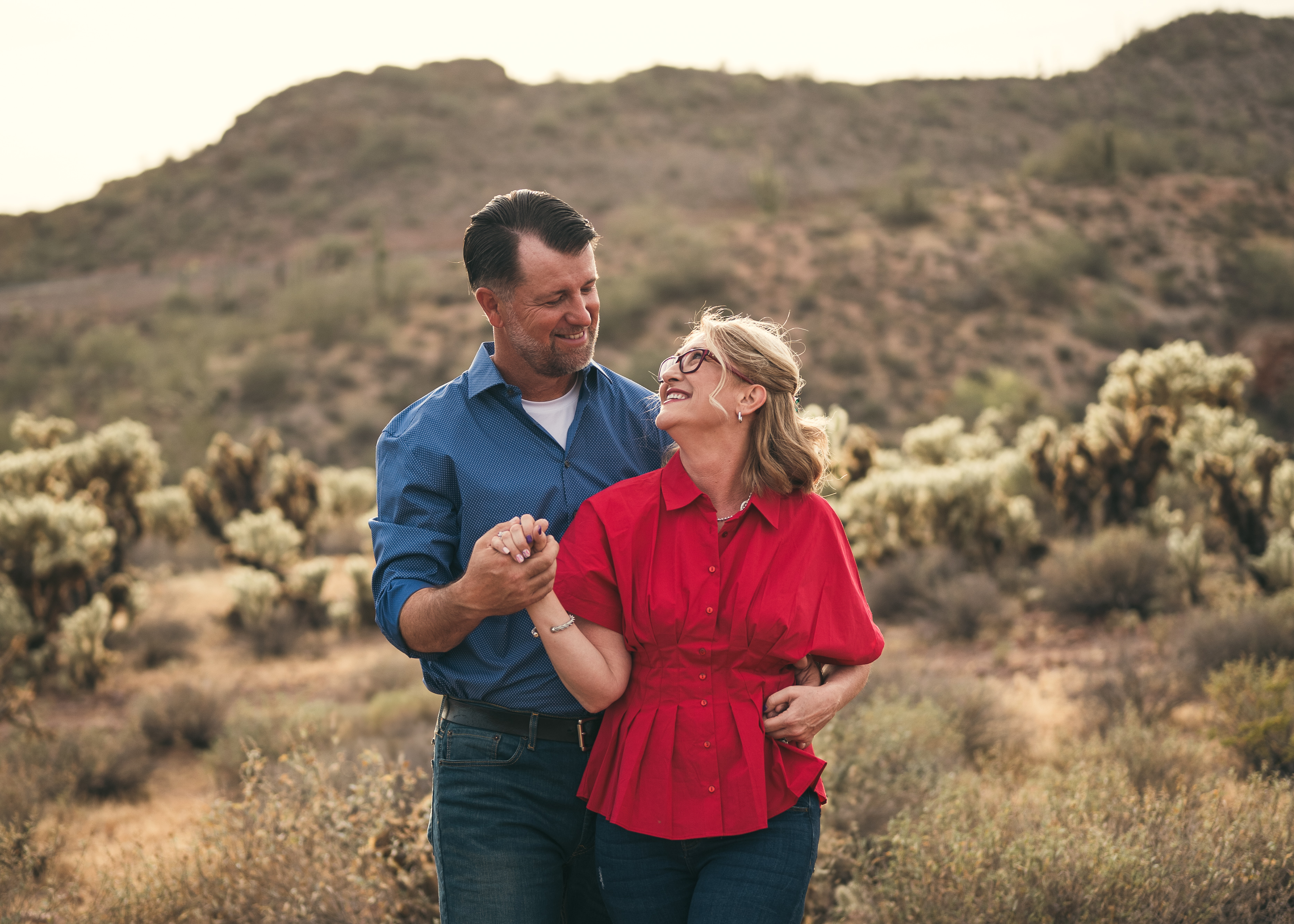 Desert Family Portraits at Vulture Mountain Wickenburg, Arizona.