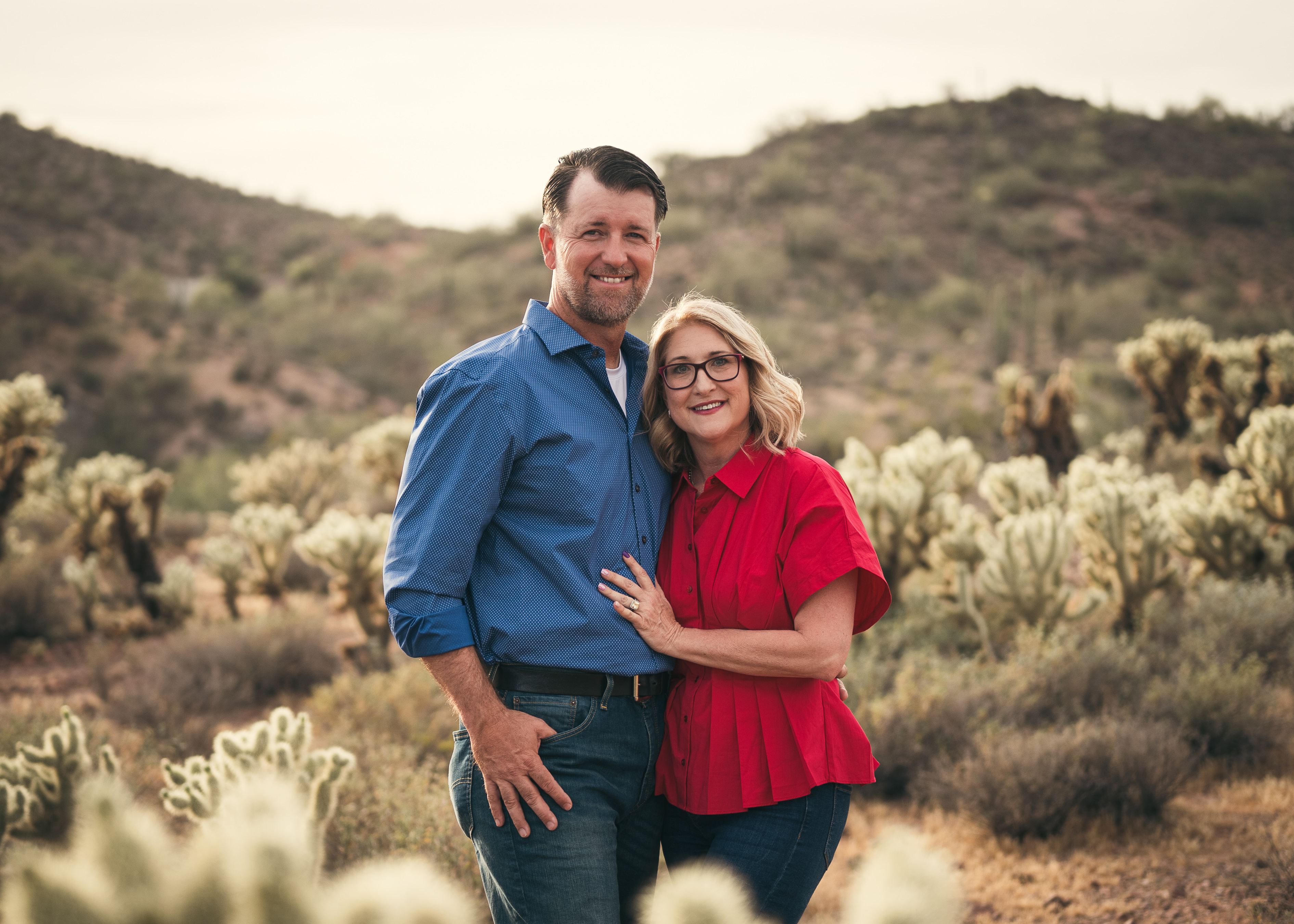 Desert Family Portraits at Vulture Mountain Wickenburg, Arizona.