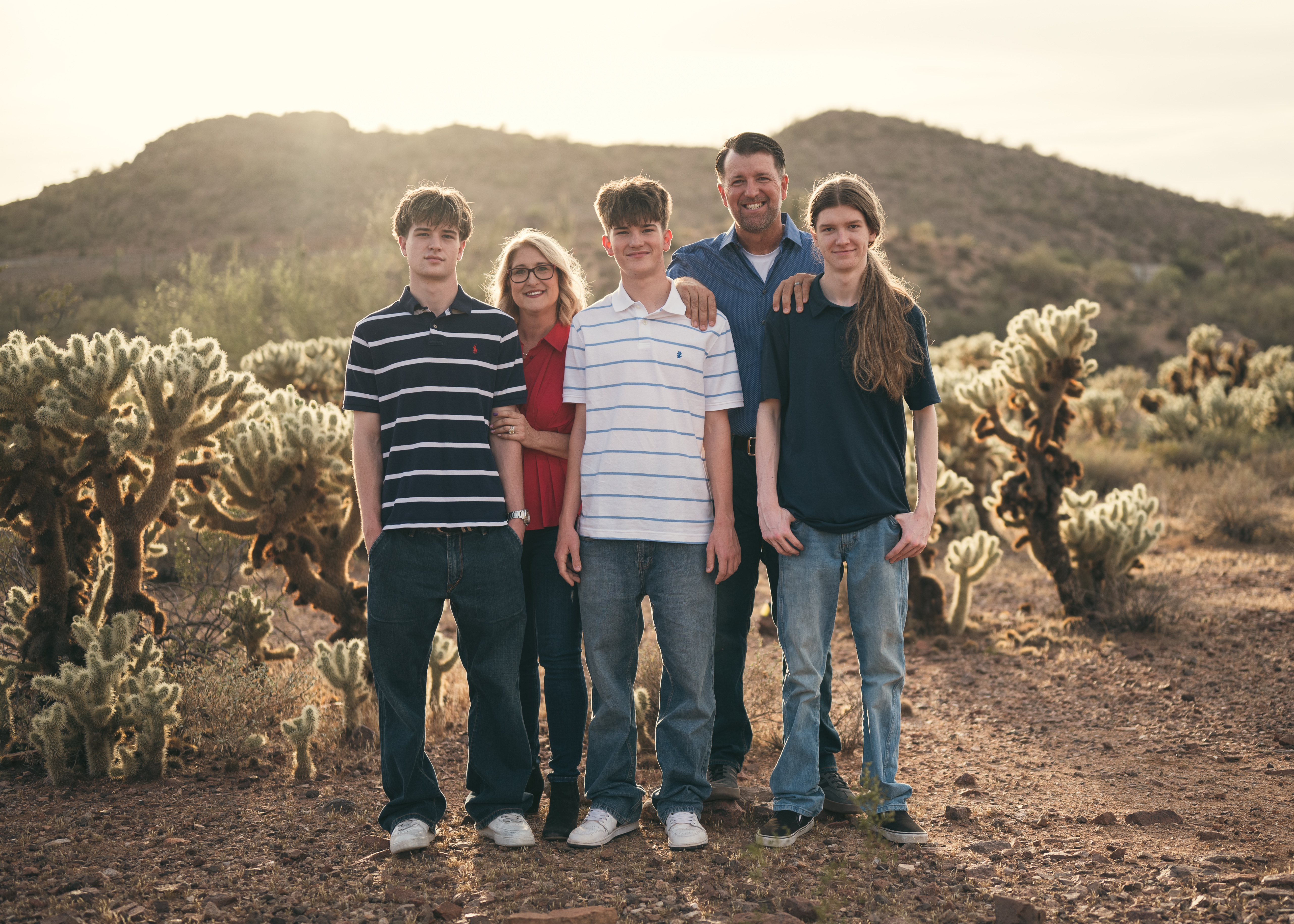 Desert Family Portraits at Vulture Mountain Wickenburg, Arizona.