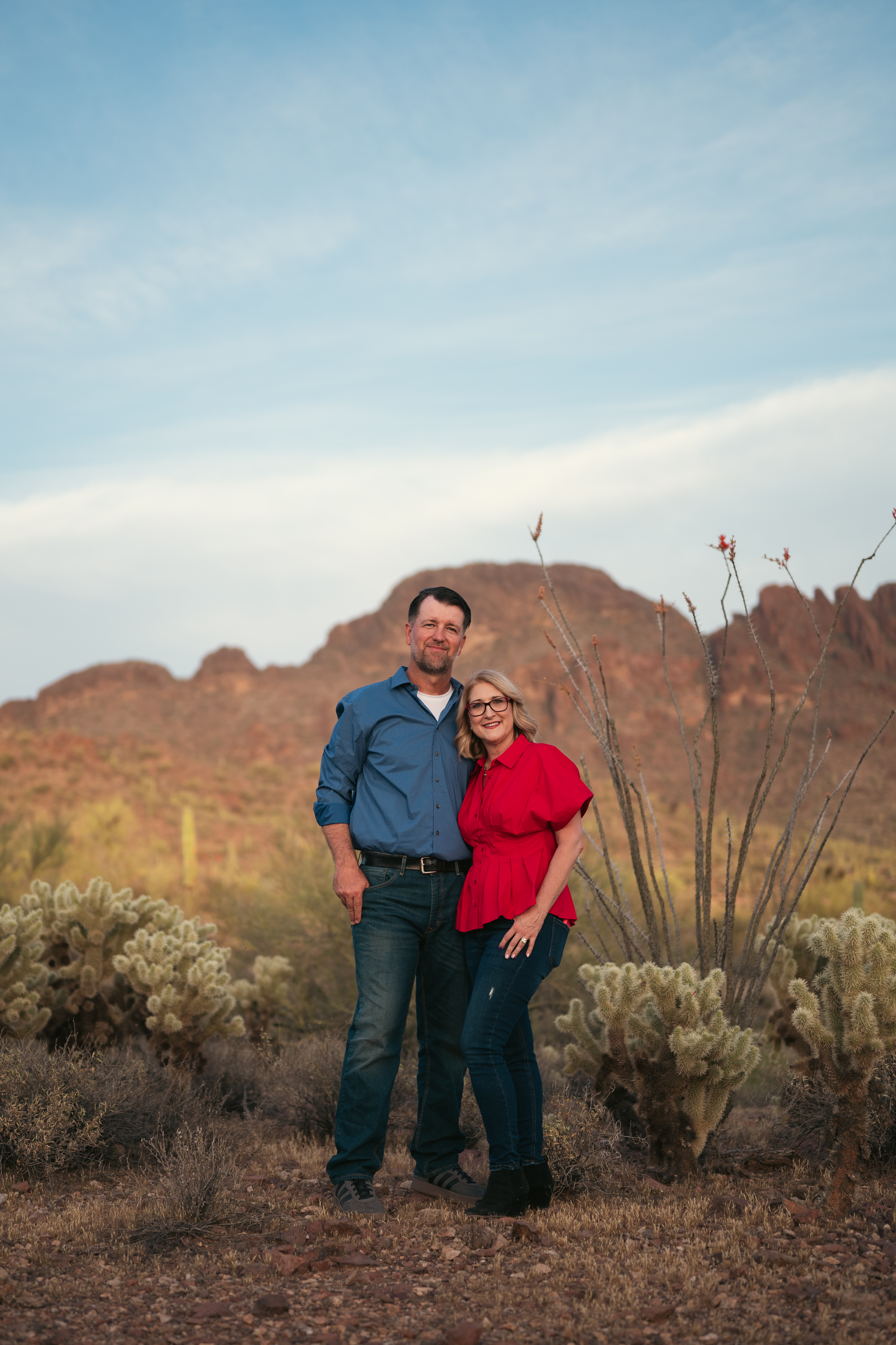Desert Family Portraits at Vulture Mountain Wickenburg, Arizona.