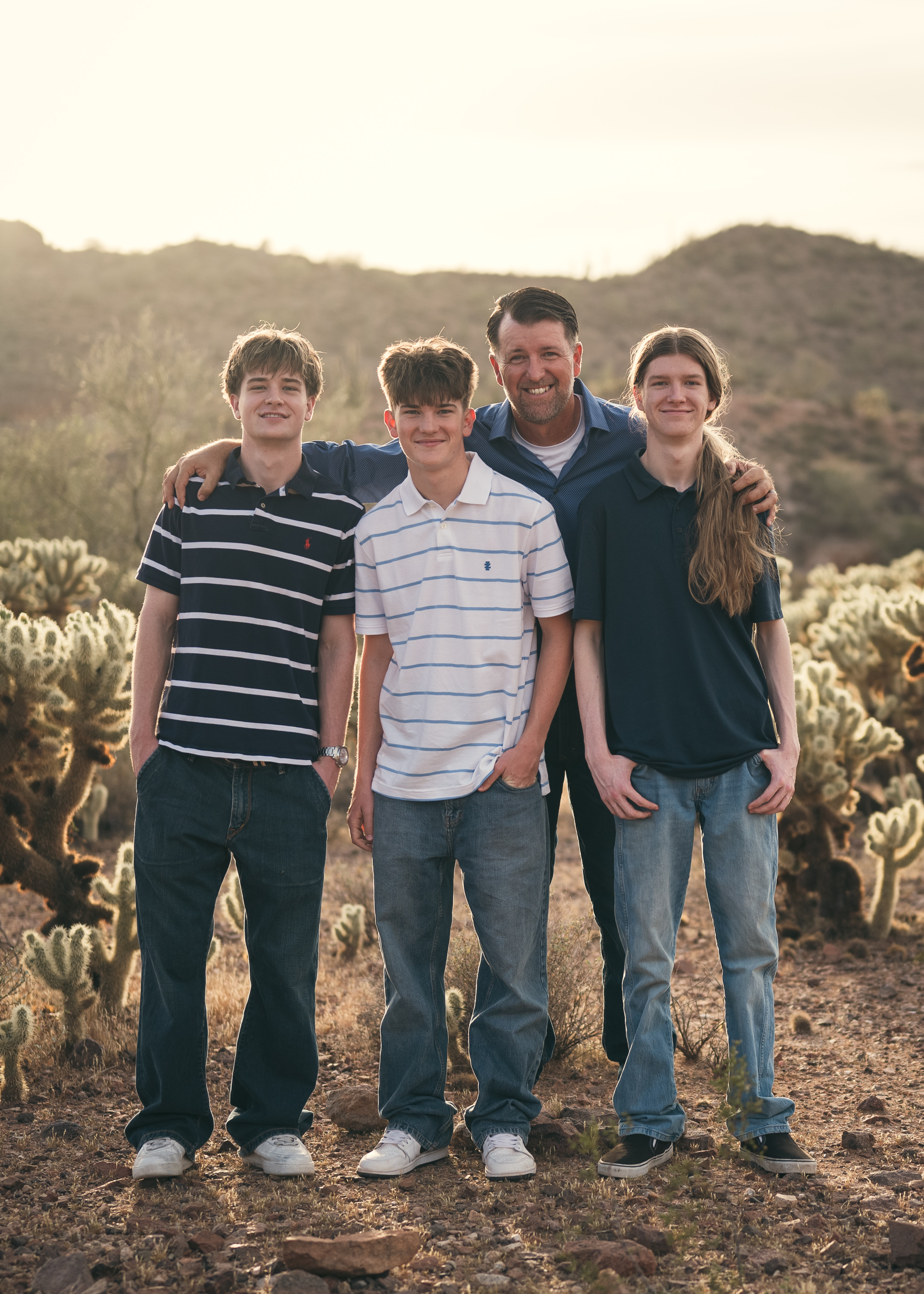 Desert Family Portraits at Vulture Mountain Wickenburg, Arizona.