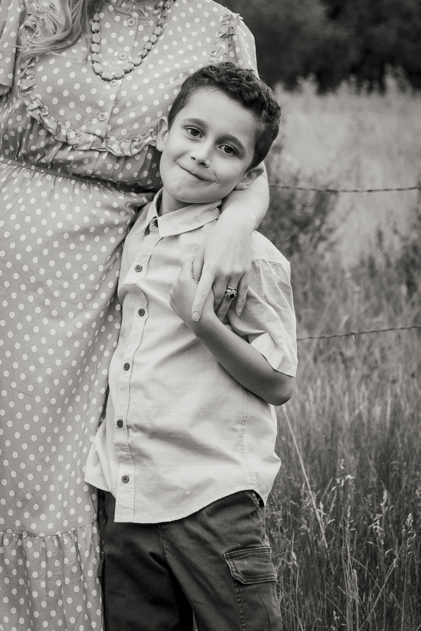 Family Portraits in a meadow in Greer, Arizona.