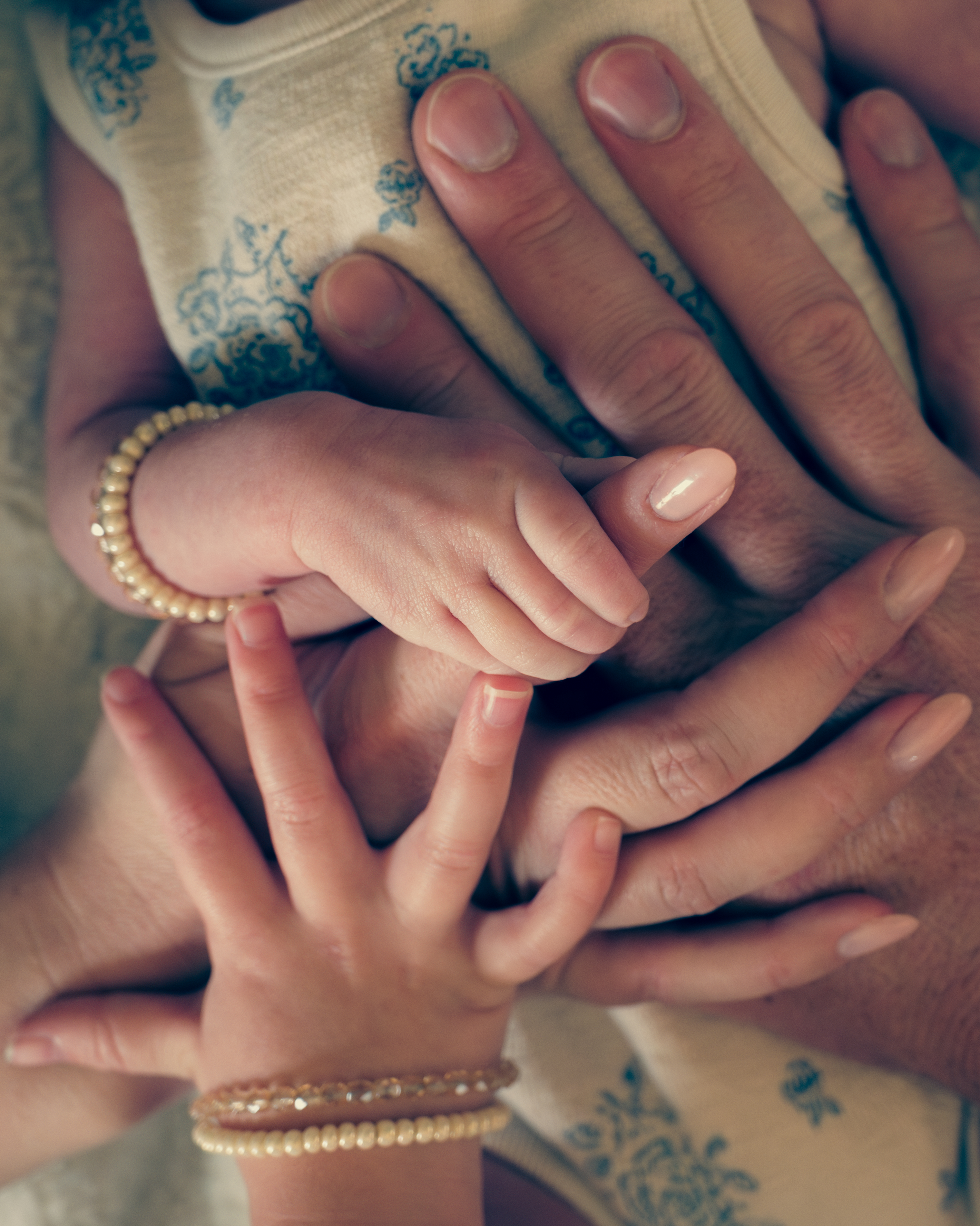 Family portrait of hands.