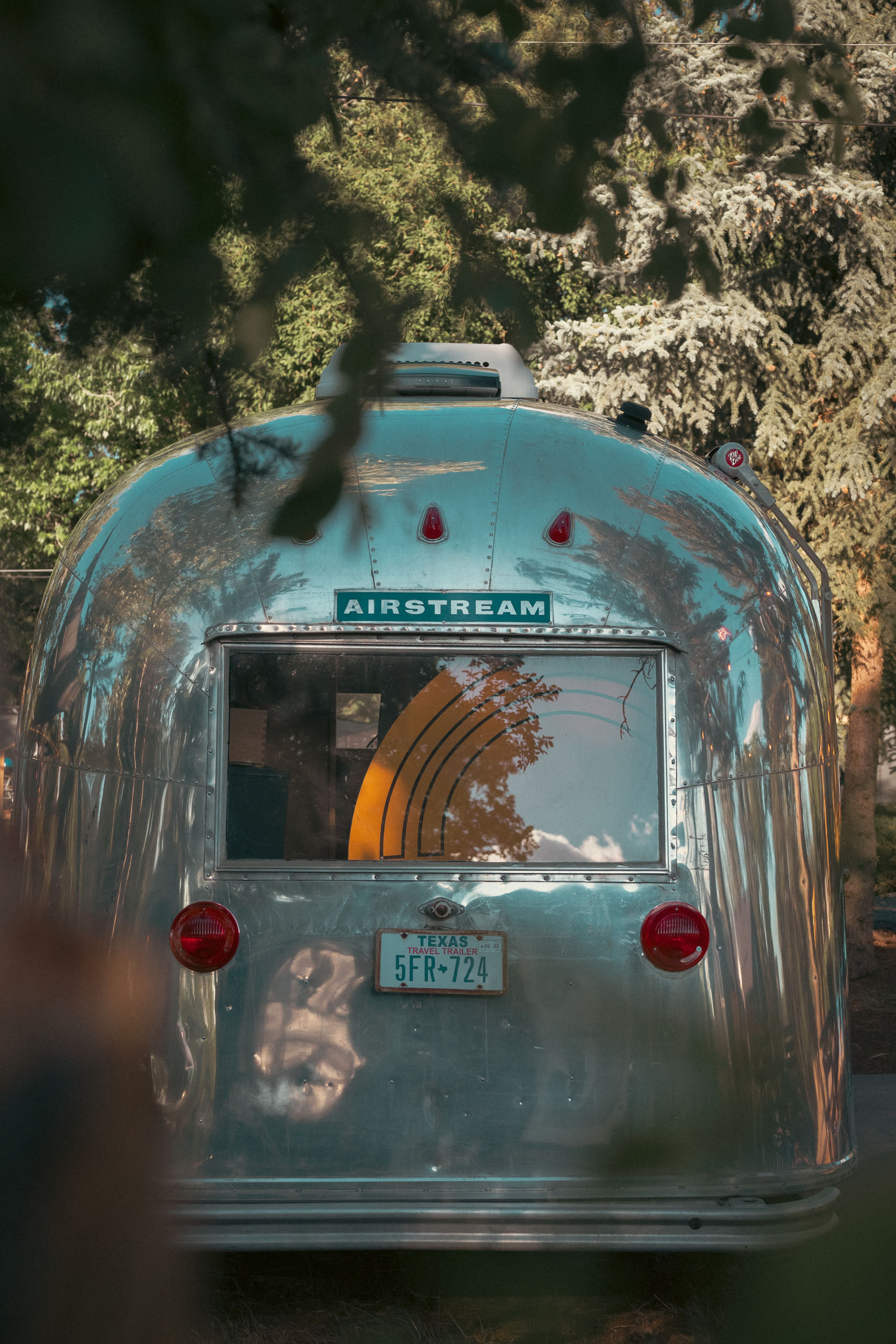 Vintage Airstream camper at Corduroy Lodge in Pinetop, Arizona.